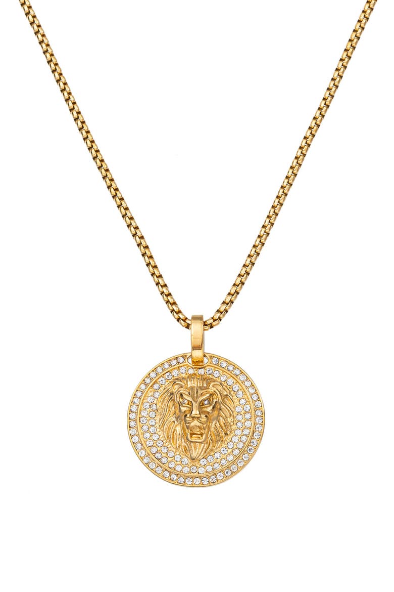 Men's Premium Collection Orion Lion Pendant Necklace, Main, color, GOLD