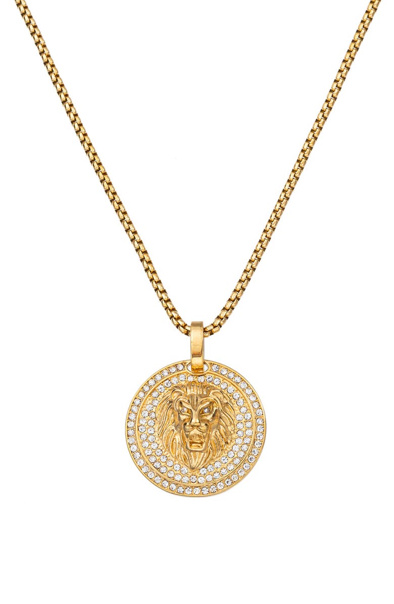EYE CANDY LOS ANGELES Men's Premium Collection Orion Lion Pendant Necklace, Main, color, Gold
