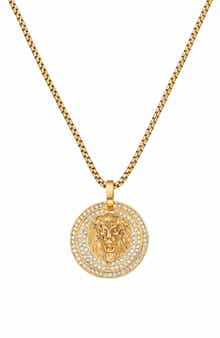 EYE CANDY LOS ANGELES Men's Premium Collection Orion Lion Pendant Necklace
