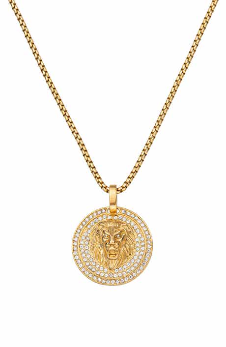 EYE CANDY LOS ANGELES Men's Premium Collection Orion Lion Pendant Necklace