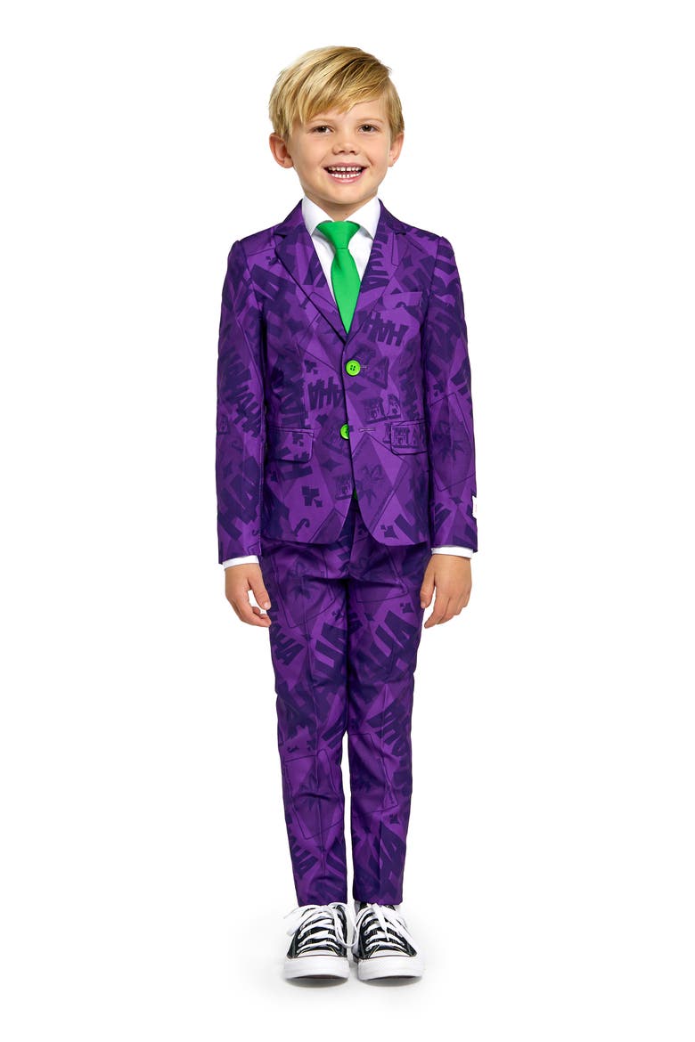 Kids' The Joker 3-Piece Suit with Tie, Main, color, PURPLE