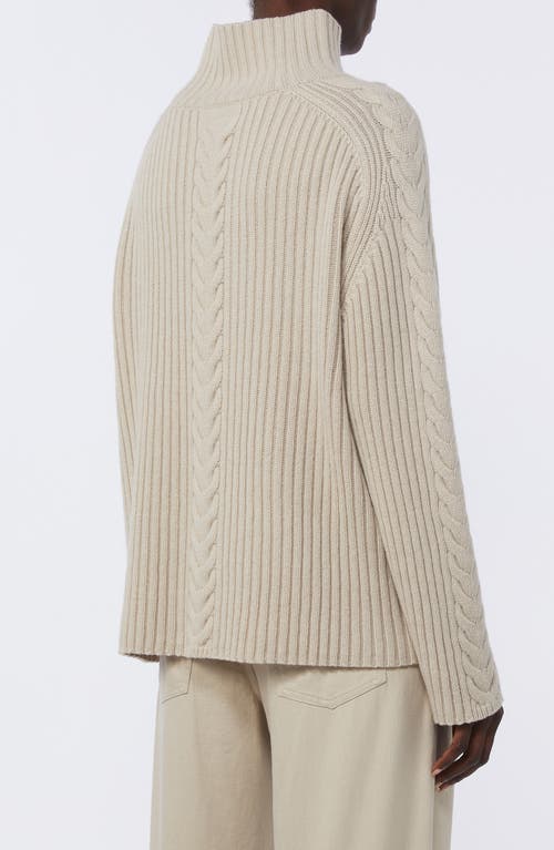 Max Mara Miele Chunky Wool & Cashmere Cable Knit Sweater In Green