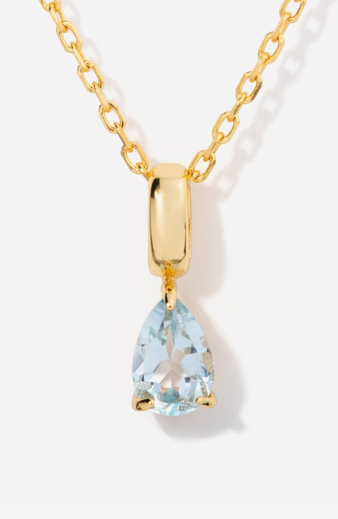 Birthstone Teardrop Necklace