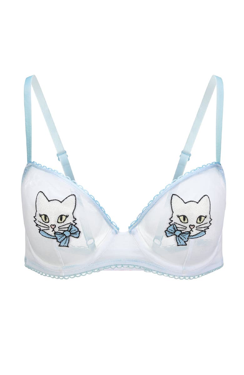 Adore Me Alyshia Unlined Demi Bra, Alternate, color, White