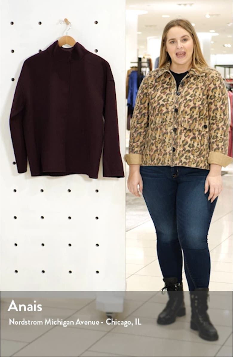 Stand Collar Boxy Coat, sales video thumbnail