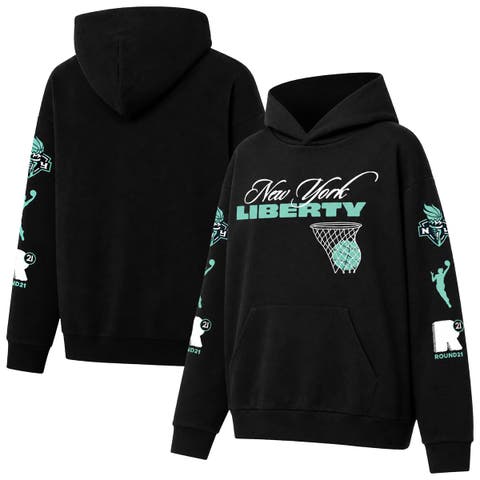 Unisex round21 Black New York Liberty Swish Hoodie