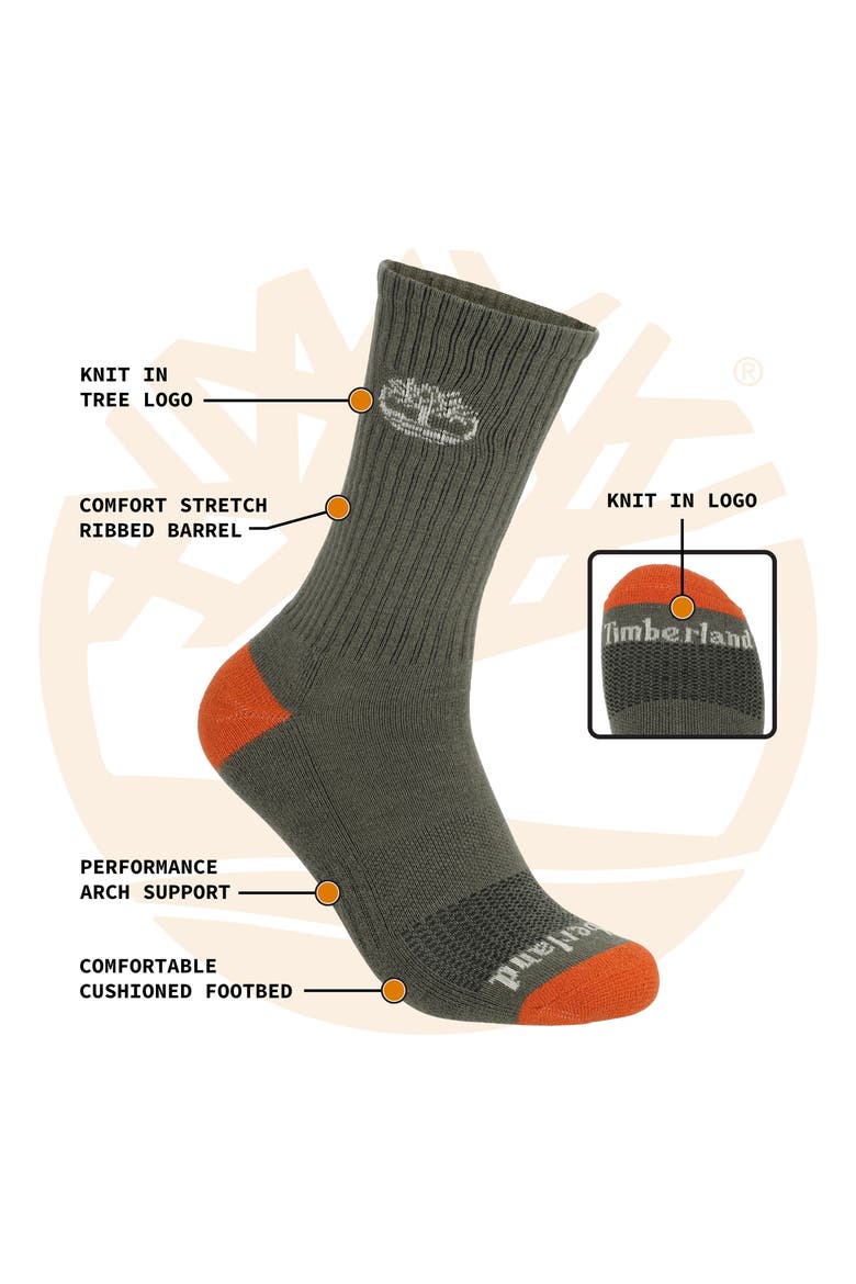 3-Pack Tree Wool Blend Hike Crew Socks, Alternate, color, OATMEAL