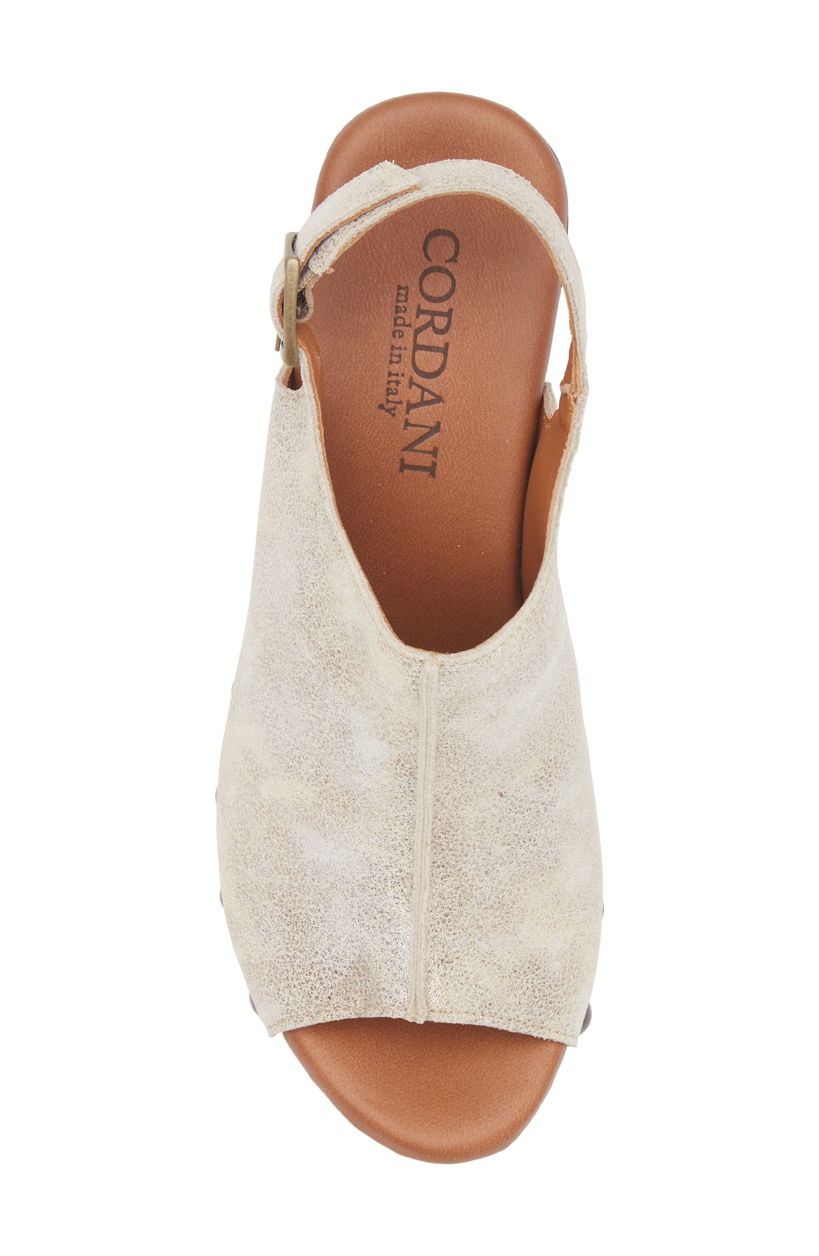 Cordani Winnie Shimmer Slingback Platform Sandal, Alternate, color, 