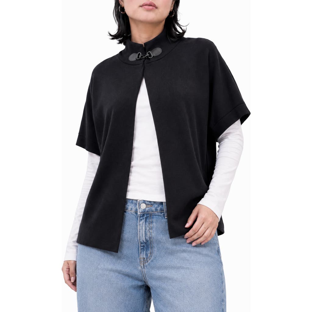 By Design Kaitlyn Knit Cape In Black