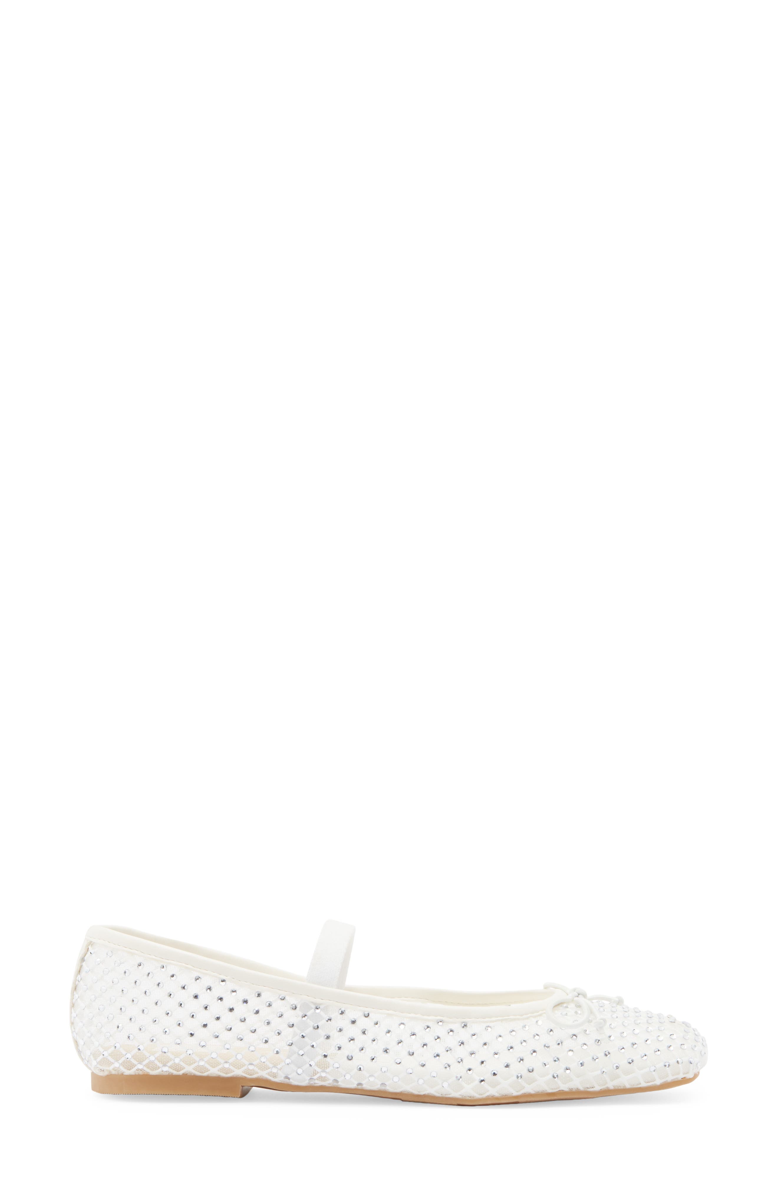 Dolce Vita Ginata Crystal Flat, Alternate, color, White Crystal Mesh