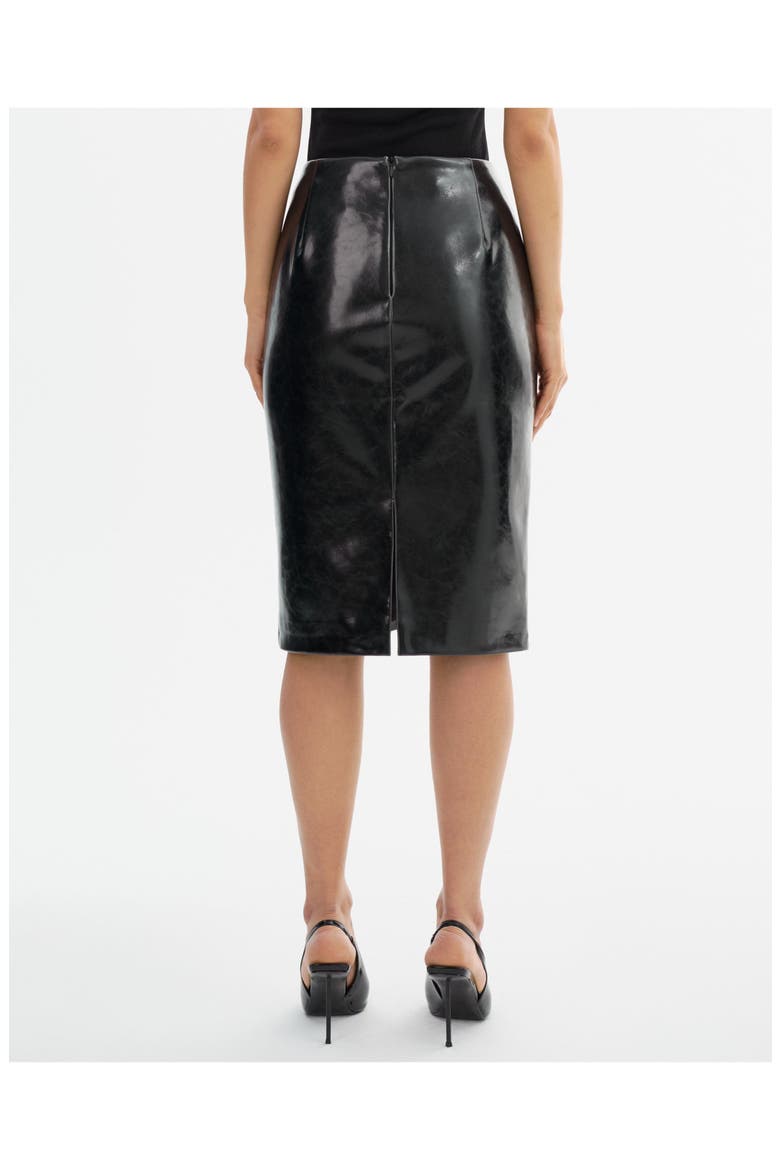 Georgia | Faux Leather Pencil Skirt, Alternate, color, Black