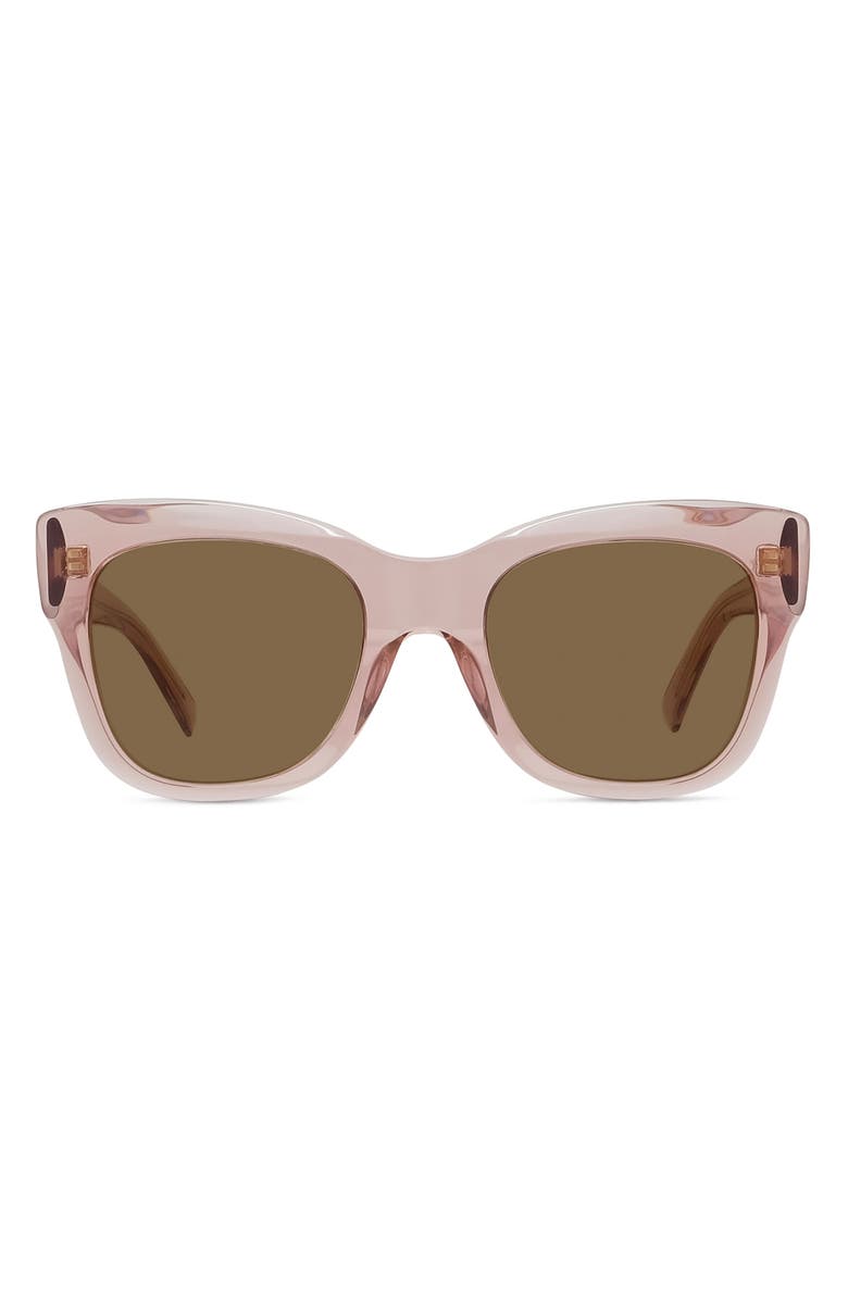 Givenchy City 53mm Geometric Sunglasses, Main, color, Shiny Pink / Brown