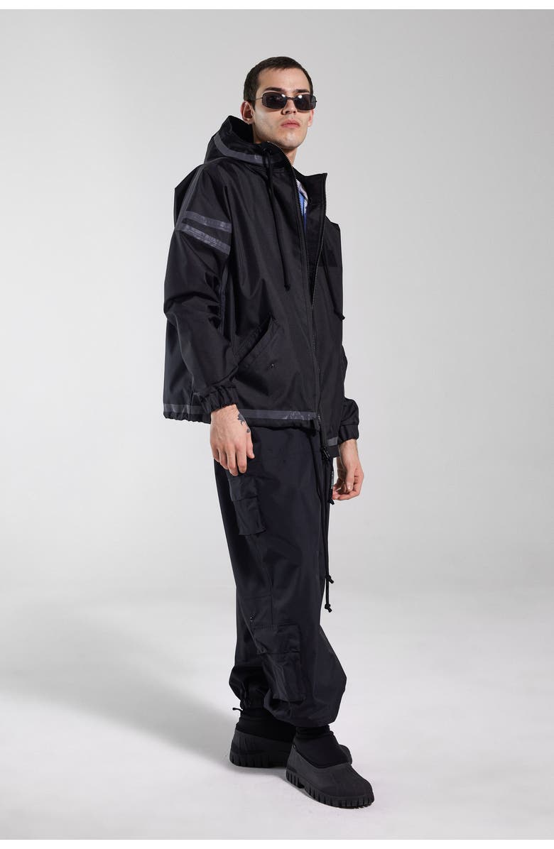 Stutterheim Forsa Full Zip Hooded Jacket, Alternate, color, Black