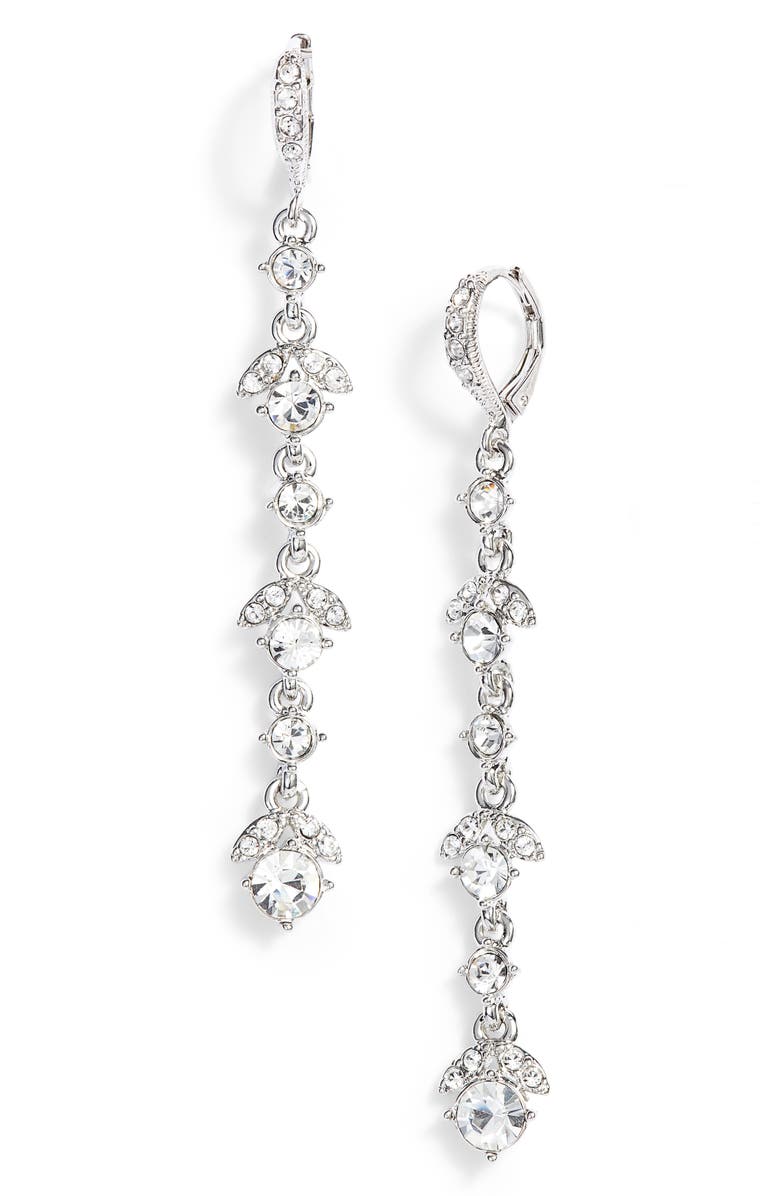 Givenchy Crystal Linear Drop Earrings, Main, color,