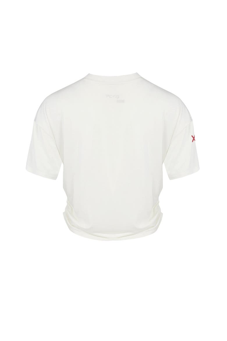 Free Heaven Crop Draped Tshirt, Alternate, color, white blanc de blanc