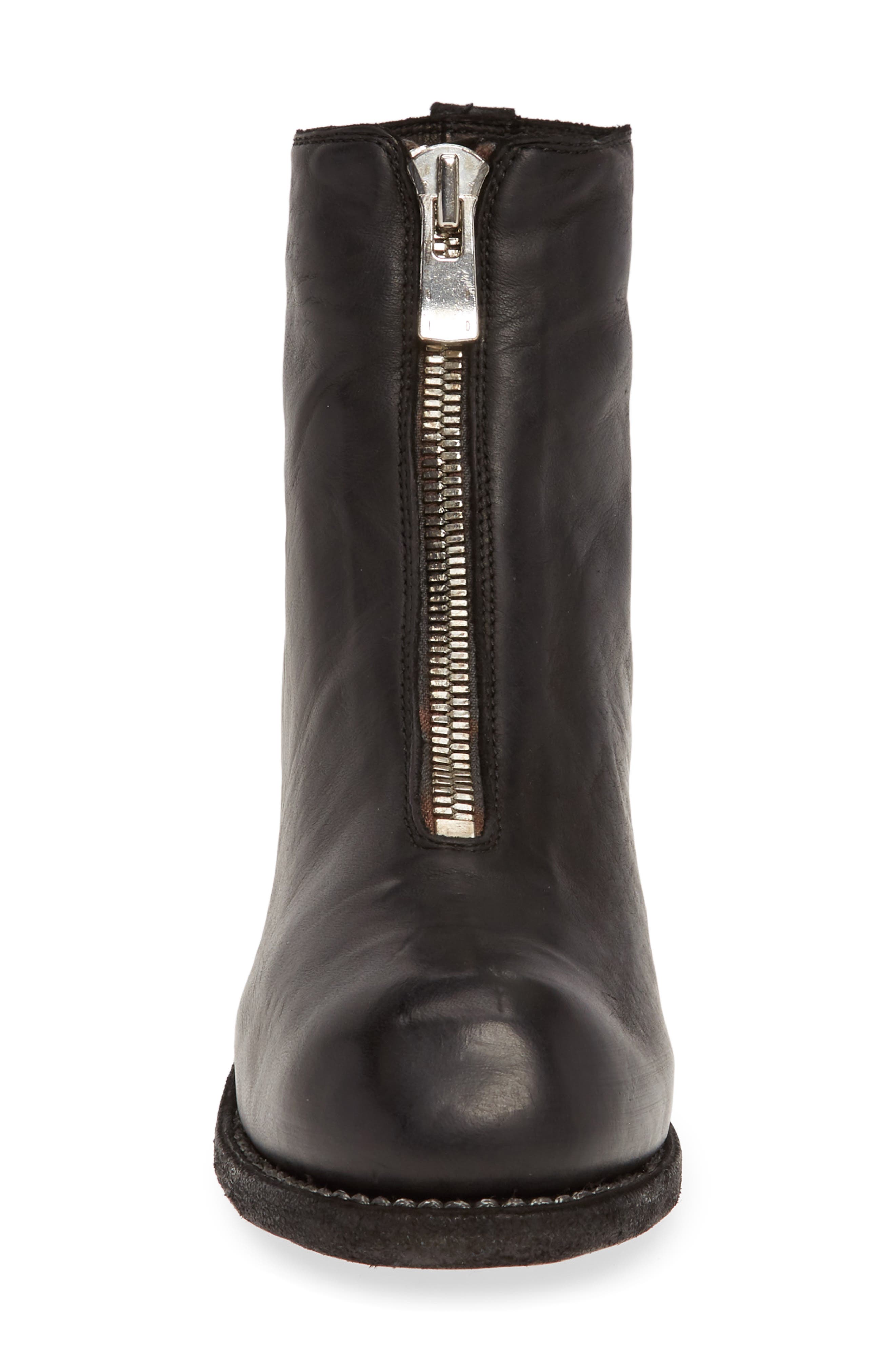 Front Zip Boot, Alternate, color, BLACK