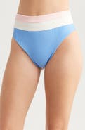 Beach Riot Heidi Colorblock High Waist Bikini Bottoms