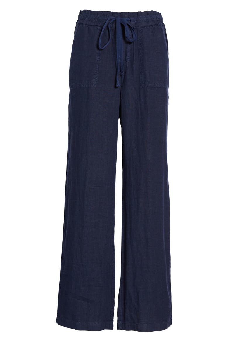 Linen Blend Pants, Alternate, color, NAVY PEACOAT