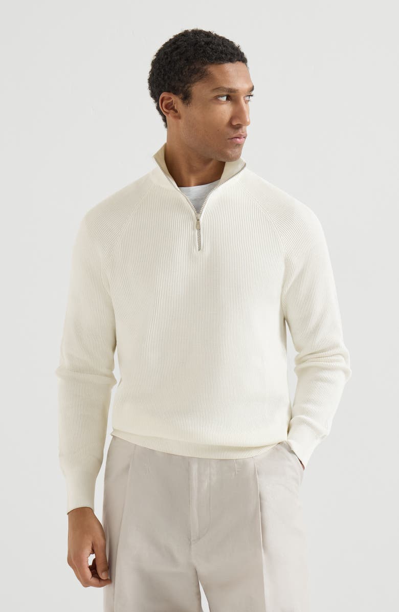 Brunello Cucinelli Cotton sweater, Main, color, Panama