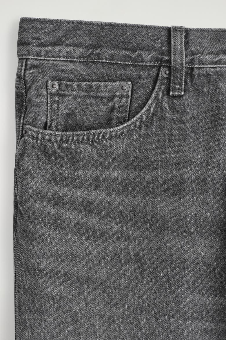 Rider Relaxed-Fit Straight-Leg Jeans, Alternate, color, WASHED BLACK