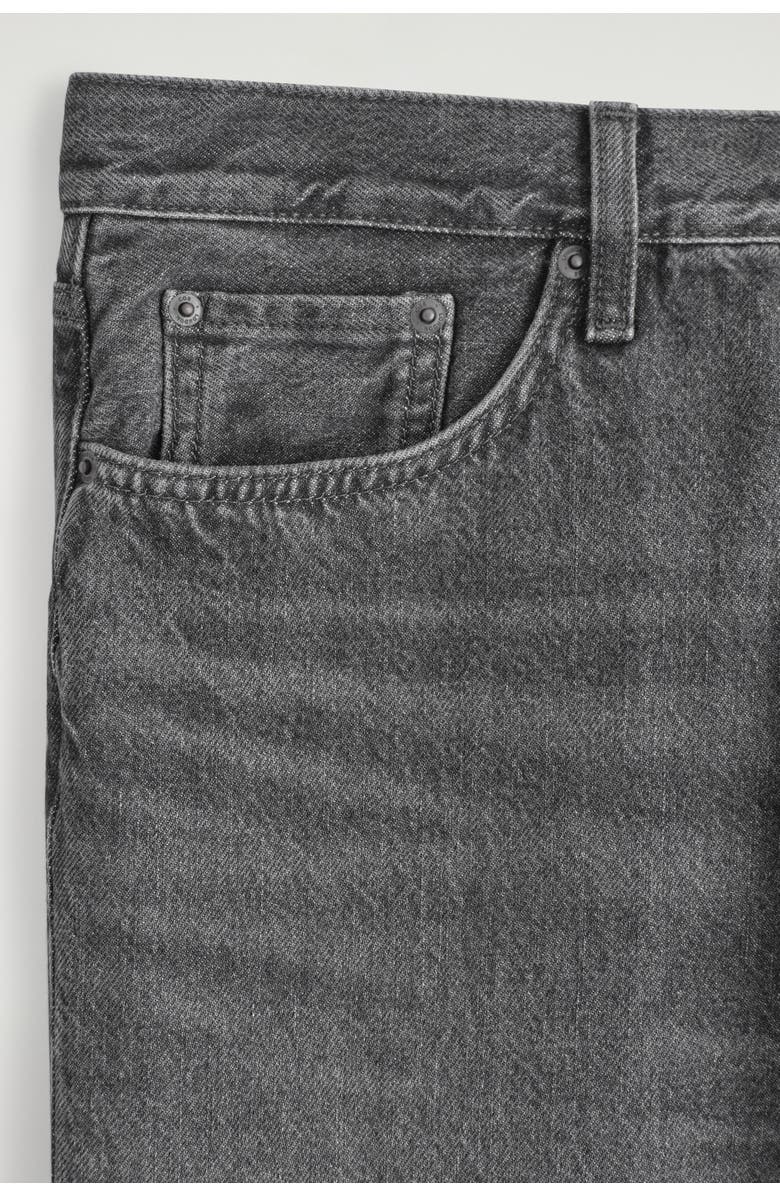 COS Rider Relaxed-Fit Straight-Leg Jeans, Alternate, color, Washed Black