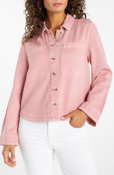 Liverpool Los Angeles High/Low Denim Shacket (Regular & Petite)