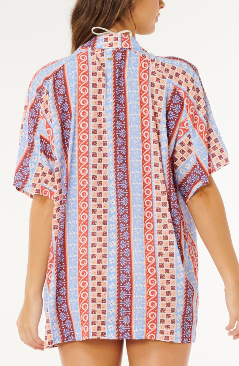 Rip Curl Ventura Print Camp Shirt, Alternate, color, Blue Multi