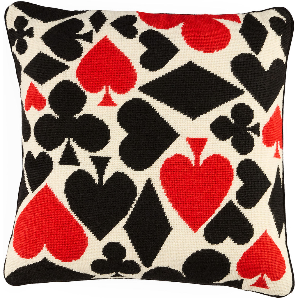 Jonathan Adler Full Deck Needlepoint Pillow In Multi