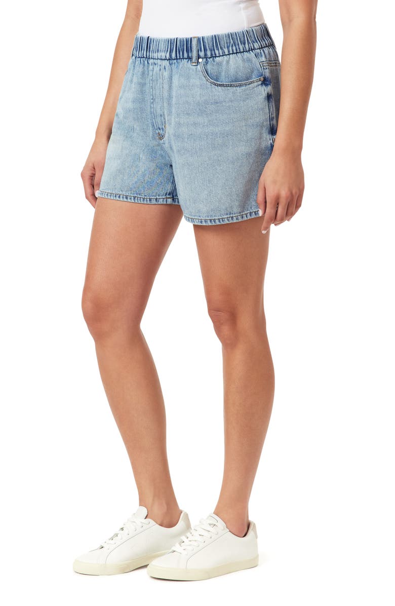 Kensie High Rise Pull-On Denim Shorts, Alternate, color, Lismore