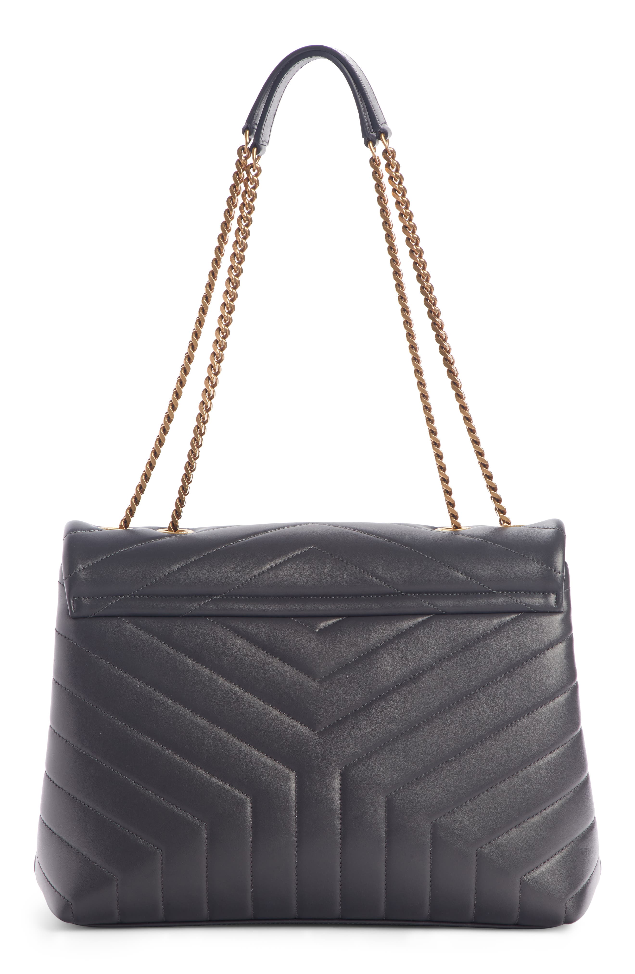 Medium Loulou Matelassé Leather Shoulder Bag, Alternate, color, DARK SMOG