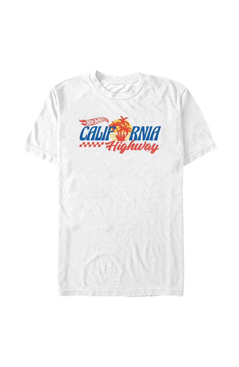 Hot Wheels Men's Hot Wheels Palm Trees California Highway Graphic T-Shirt, Main, color, White