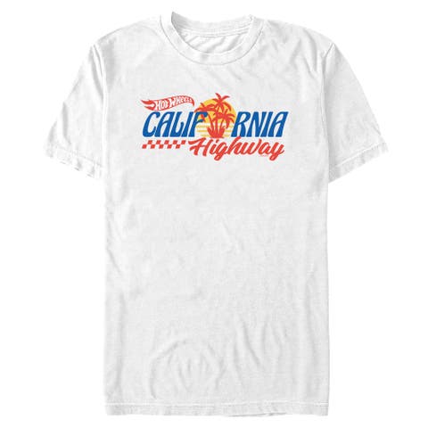 Men's Hot Wheels Palm Trees California Highway  Graphic T-Shirt