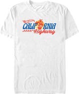 Hot Wheels Men's Palm Trees California Highway Short Sleeve Graphic T-Shirt