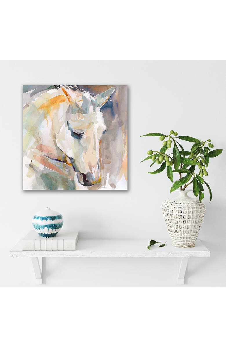 COURTSIDE MARKET Watercolor Stallion I Gallery Wrapped Canvas Wall Art - 30" x 30", Alternate, color,