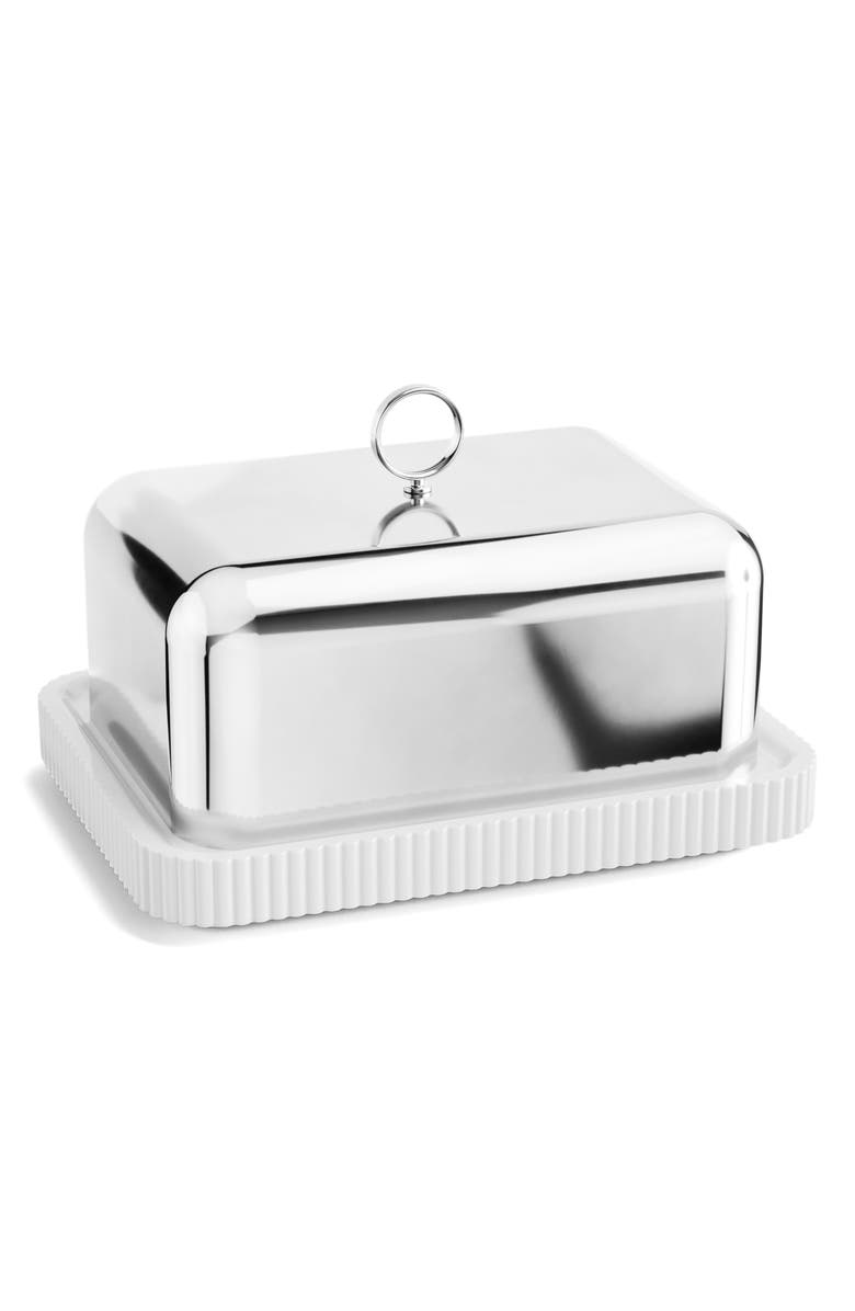 Georg Jensen Bernadotte Butter Dish, Main, color, Stainless Steel