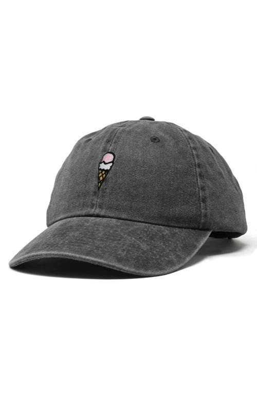 Dalix Double Scoop Embroidered Cap In Black