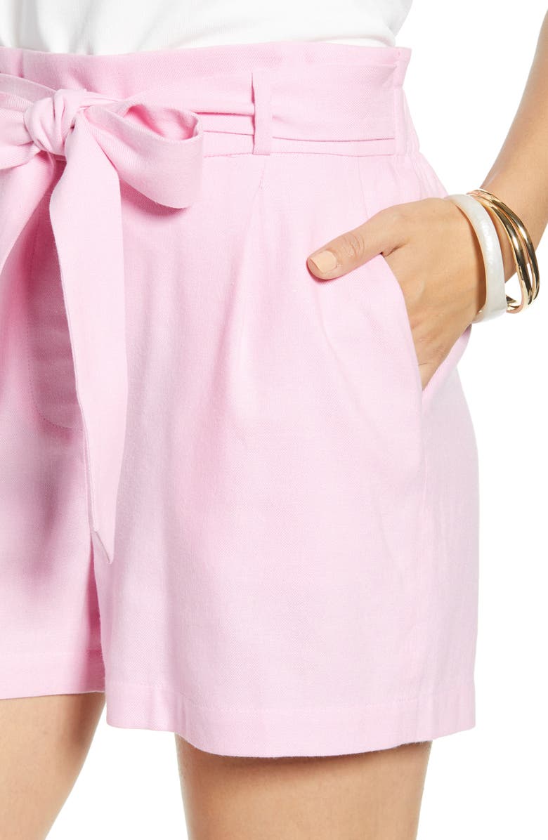 Halogen<sup>®</sup> Tie Paperbag Waist Shorts, Alternate, color, 