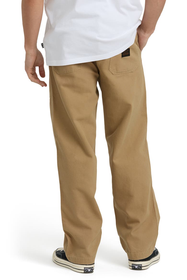 Stamped Garage Relaxed Straight Leg Patch Pocket Canvas Pants, Alternate, color, GRAVEL