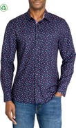 CONSTRUCT Slim Fit Mini Hearts Recycled 4-Way Stretch Performance Long Sleeve Shirt