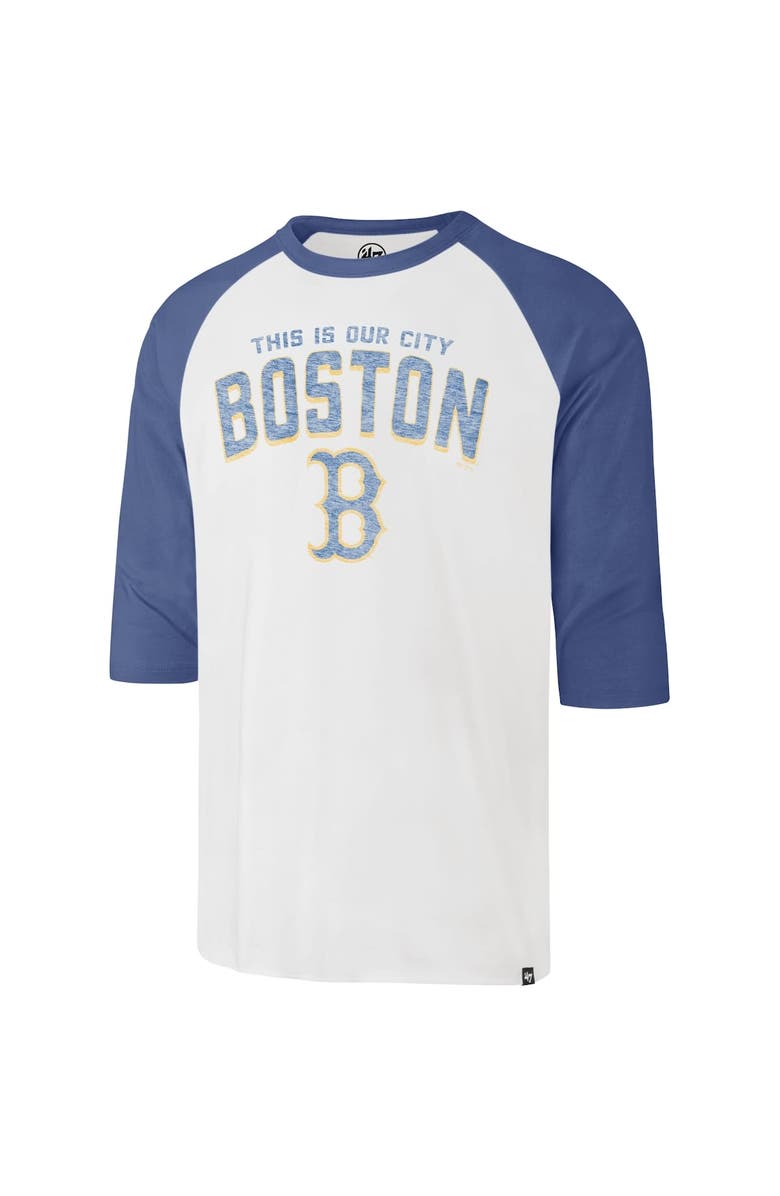 '47 Men's '47 Cream Boston Red Sox City Connect Crescent Franklin Raglan 3/4-Sleeve T-Shirt, Alternate, color, Cream