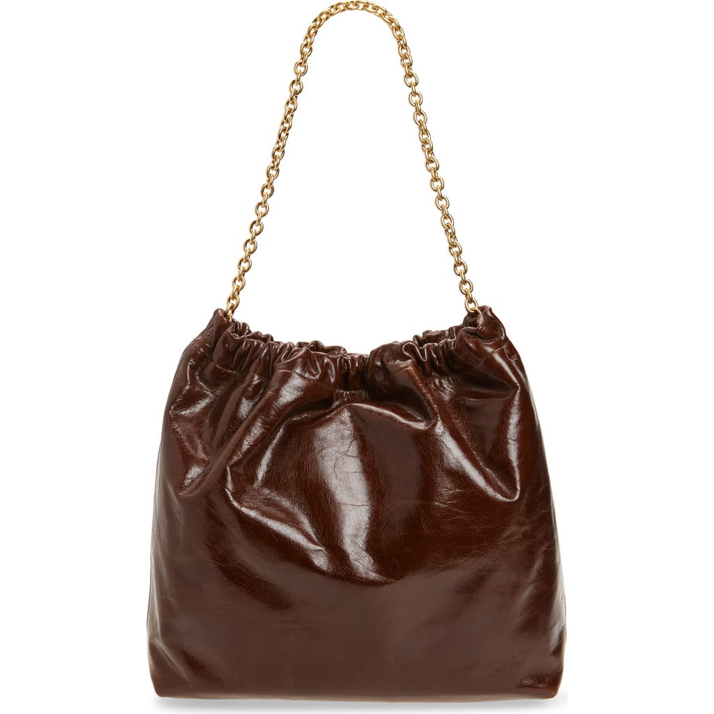 Reformation Dahlia Leather Tote In Orange