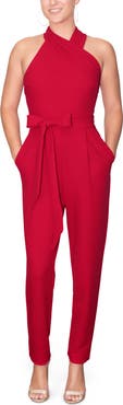 RACHEL Rachel Roy Harland Crossover Halter Jumpsuit