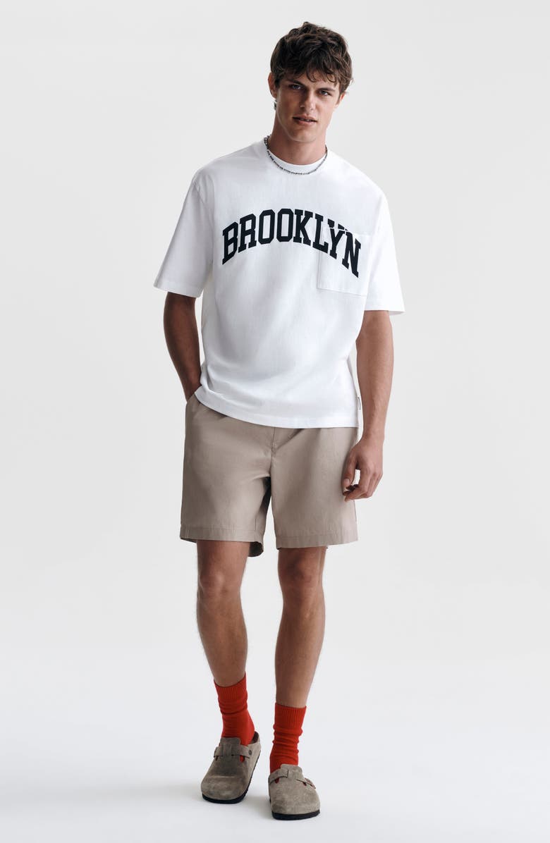 Brooklyn Industries Loose Fit Collegiate Logo Cotton Graphic T-Shirt, Alternate, color, 