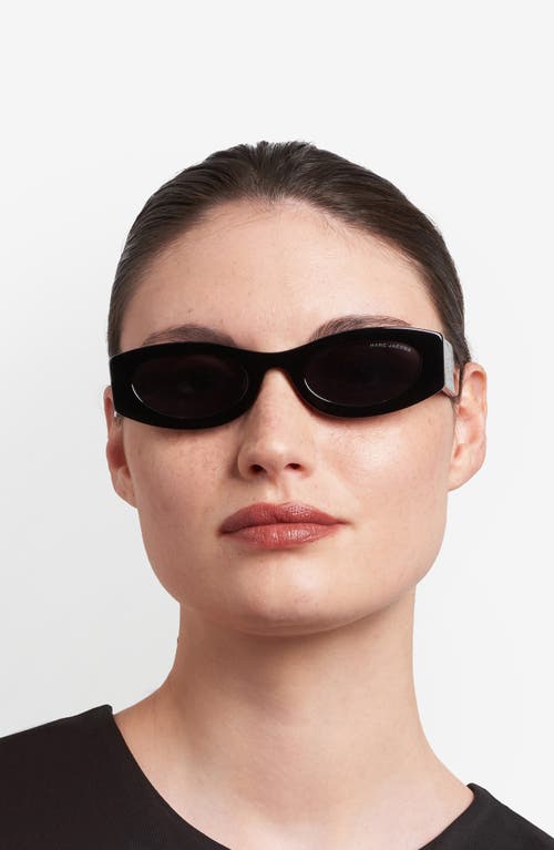 Marc Jacobs Oval-frame Sunglasses In Black