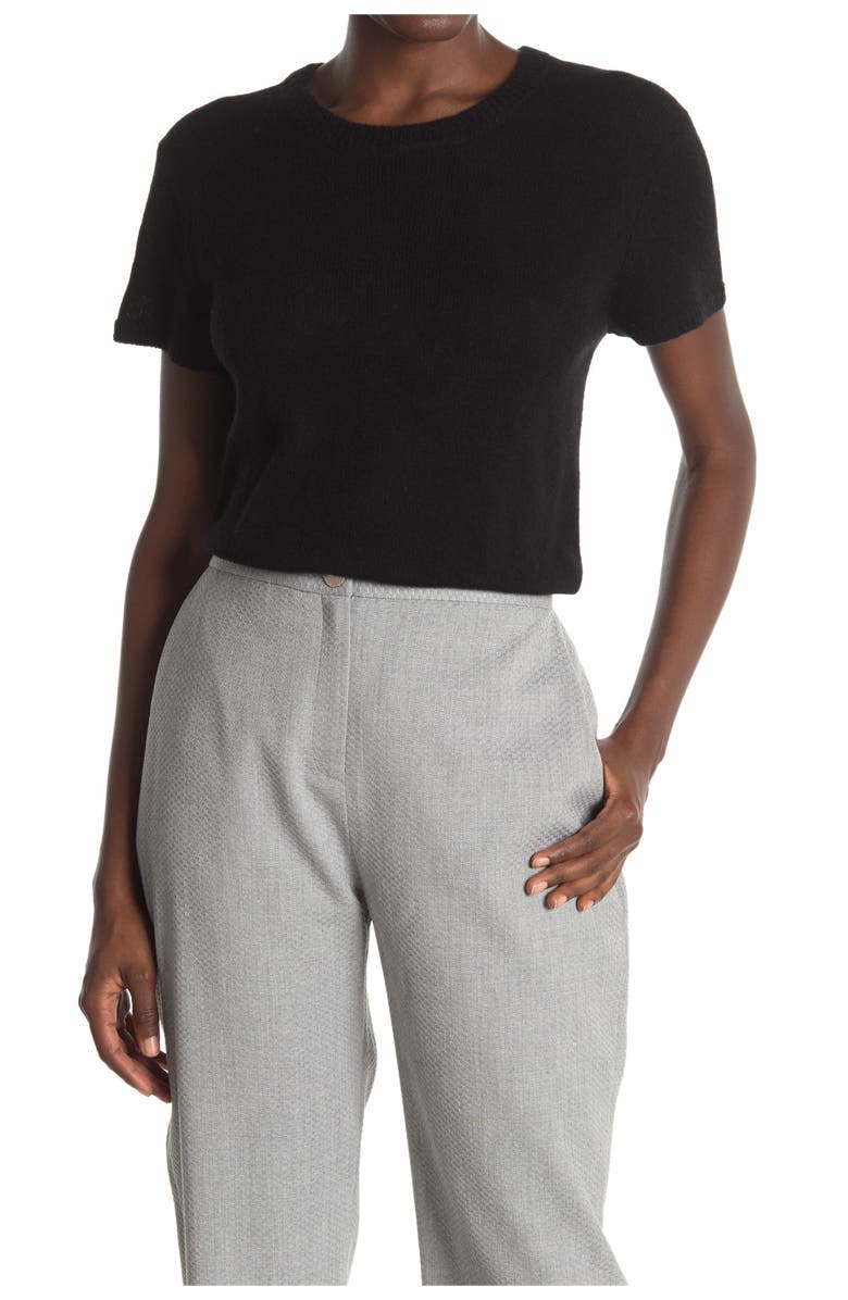 525 america Cashmere Short Sleeve Sweater, Alternate, color,