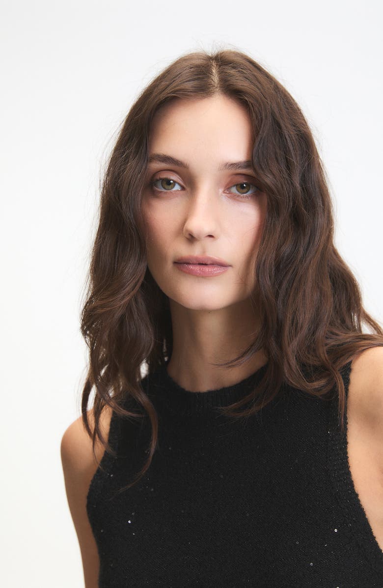 DELUC Angel Sequin Accent Sleeveless Sweater, Alternate, color, 