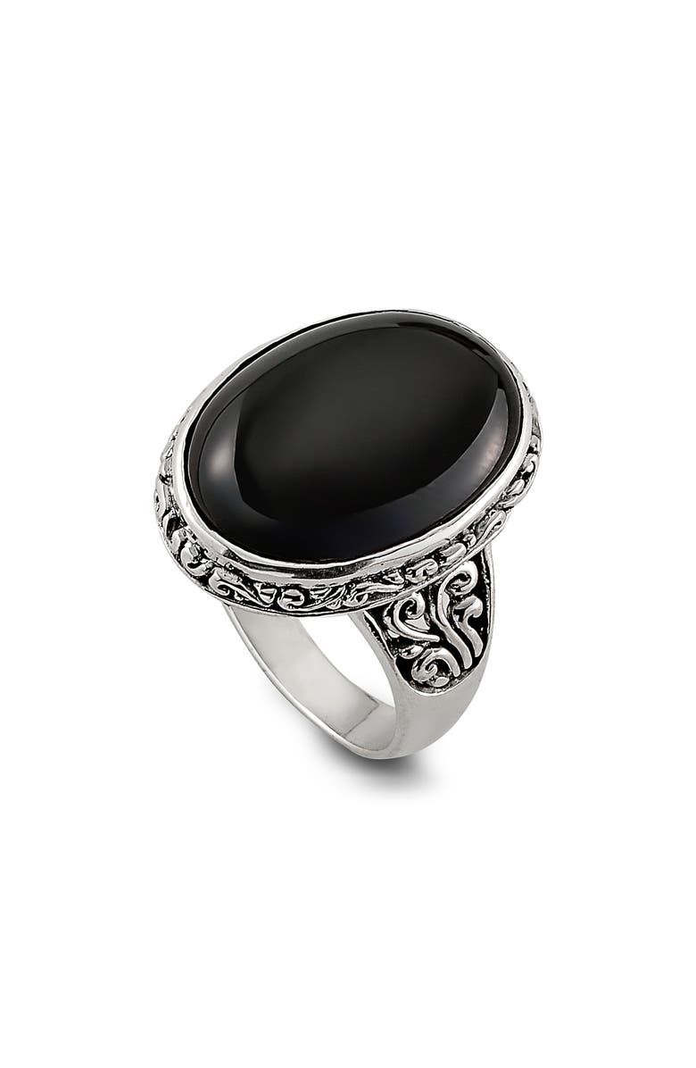 SAMUEL B. Oval Onyx Ring, Main, color,