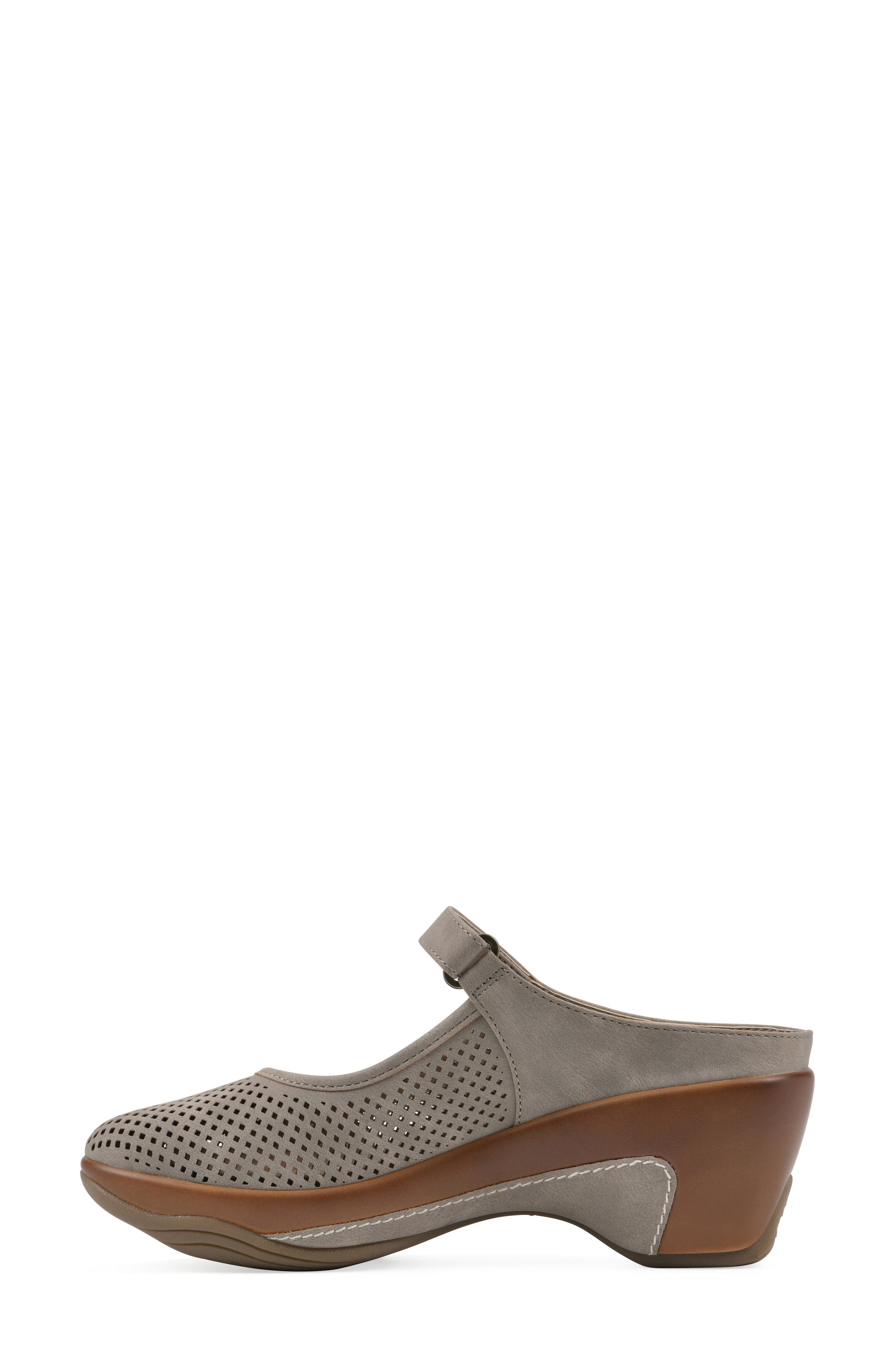 White Mountain Footwear Vinto Mule - Wide Width, Alternate, color, Light Taupe Sueded Smooth