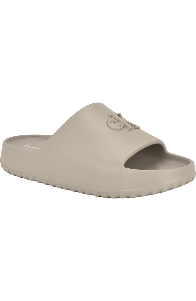 Calvin Klein Nanzey Slide Sandal, Main, color, Light Gray