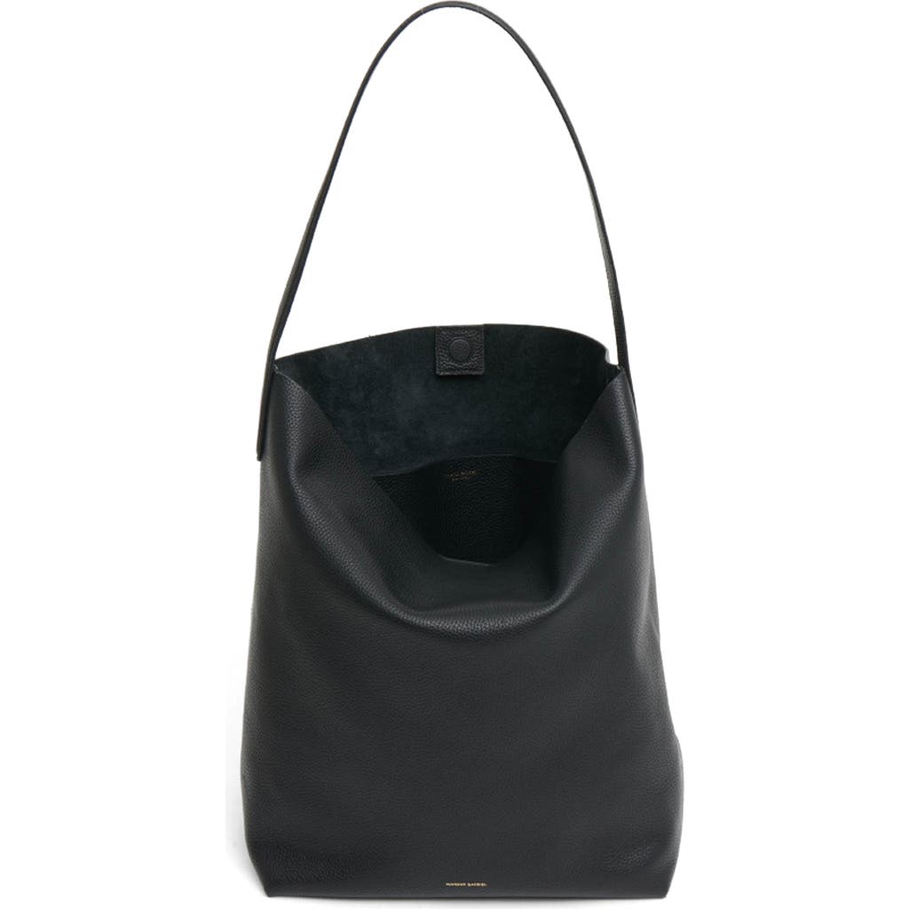 Mansur Gavriel Maxi Everyday Leather Tote In Black